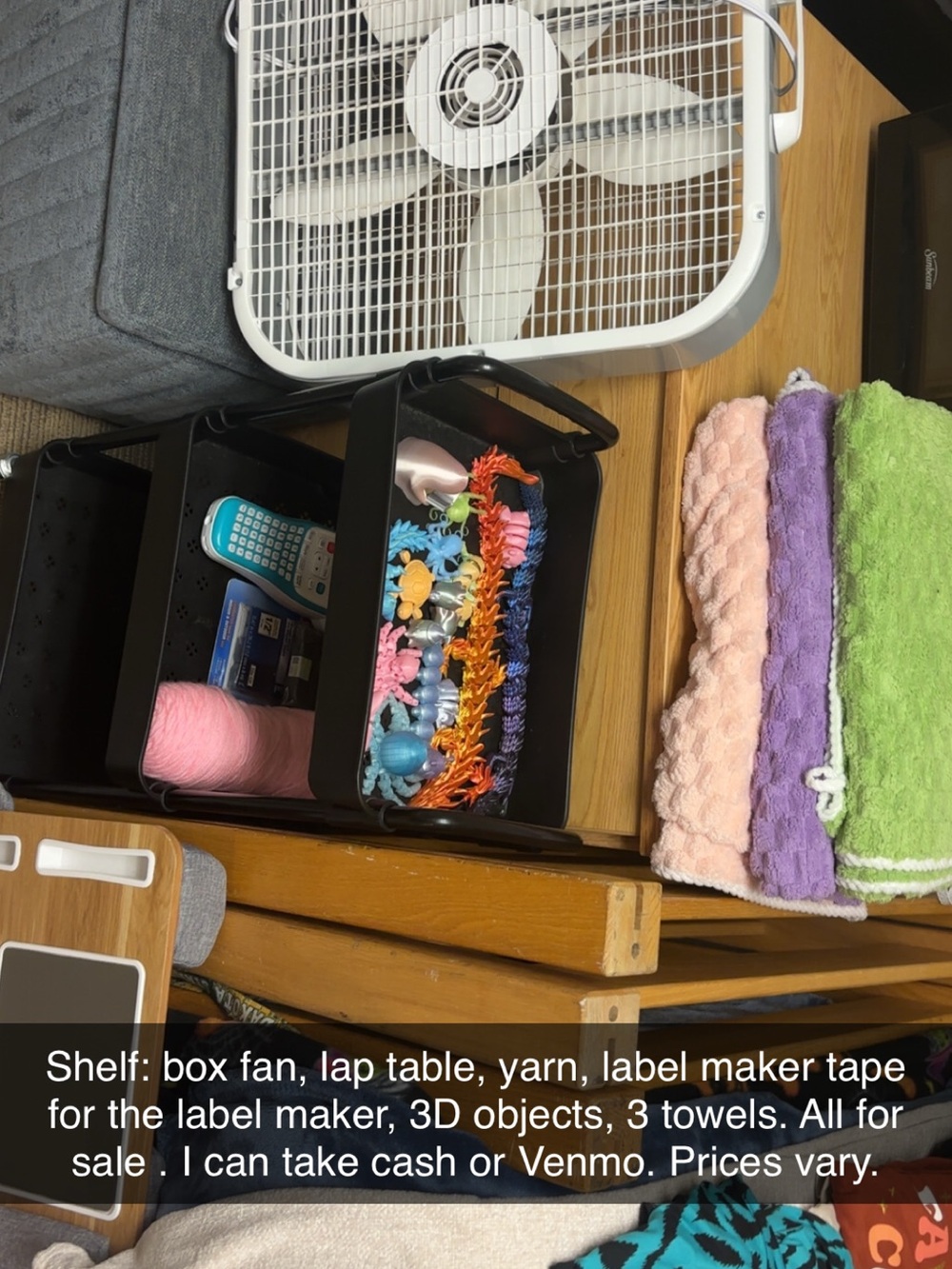 Black Plastic Storage Caddy Organizer - Portable Home Storage